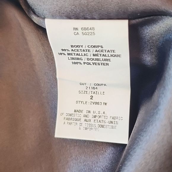 Black and Gold Metallic skirt Sz 2 By ABS Allen Schwartz - Picture 8 of 8